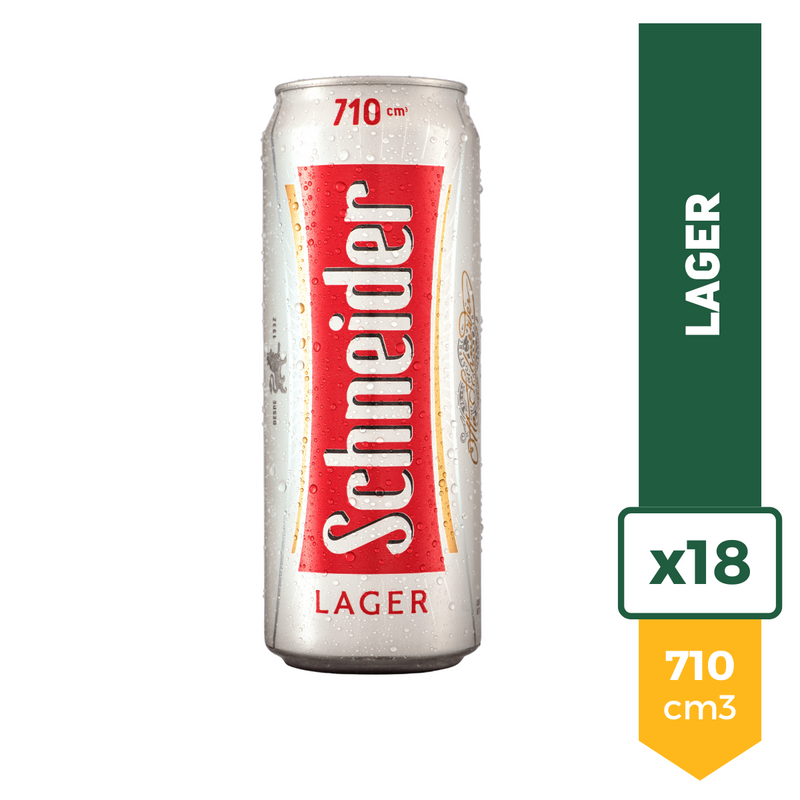 Pack X18 Cerveza Schneider Rubia Lata 710ml