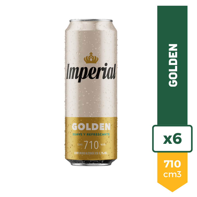 Cerveza Imperial Golden 710ml x6