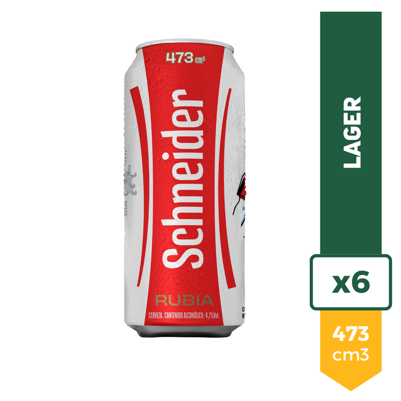 Cerveza Schneider Lager 473ml x6