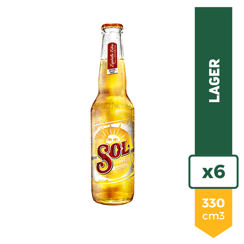 Cerveza Sol Liviana 330ml x6