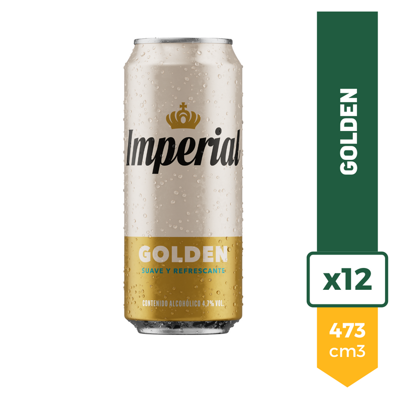 Cerveza Imperial Golden 473ml x12