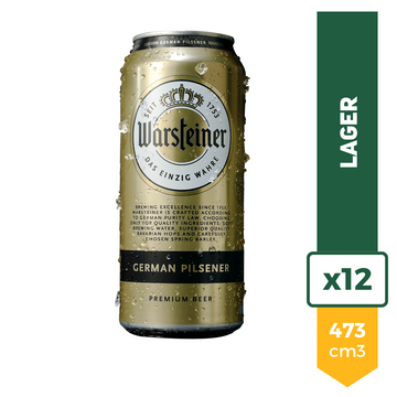 Cerveza Warsteiner 473ml x12
