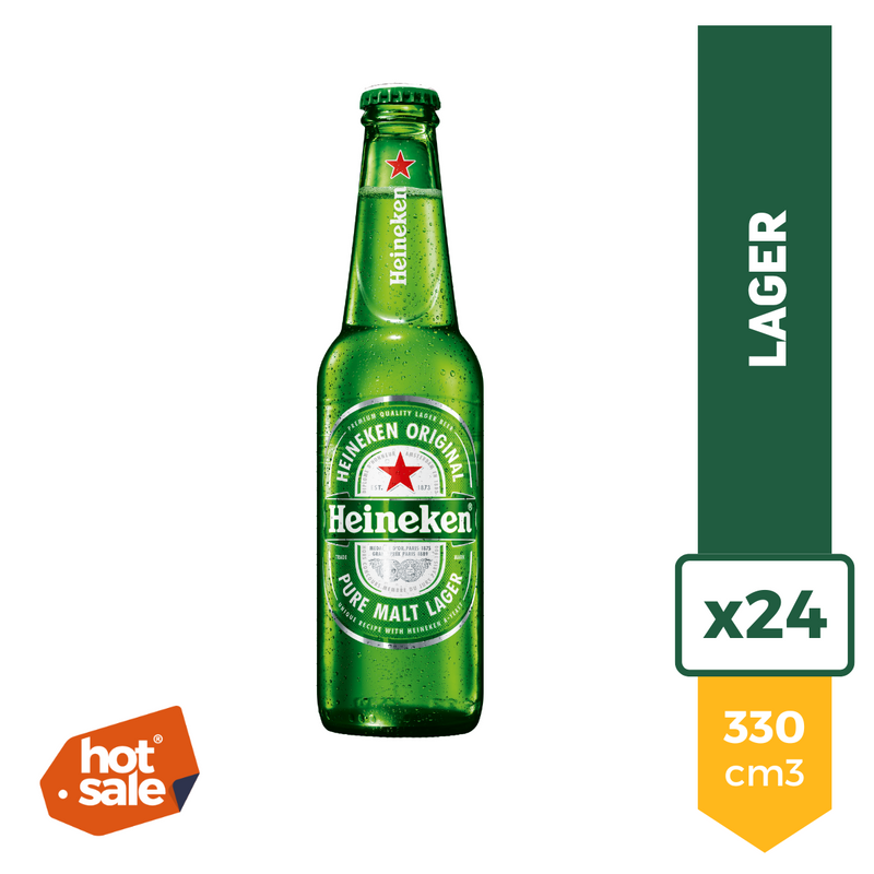 Cerveza Heineken Rubia 330ml x24
