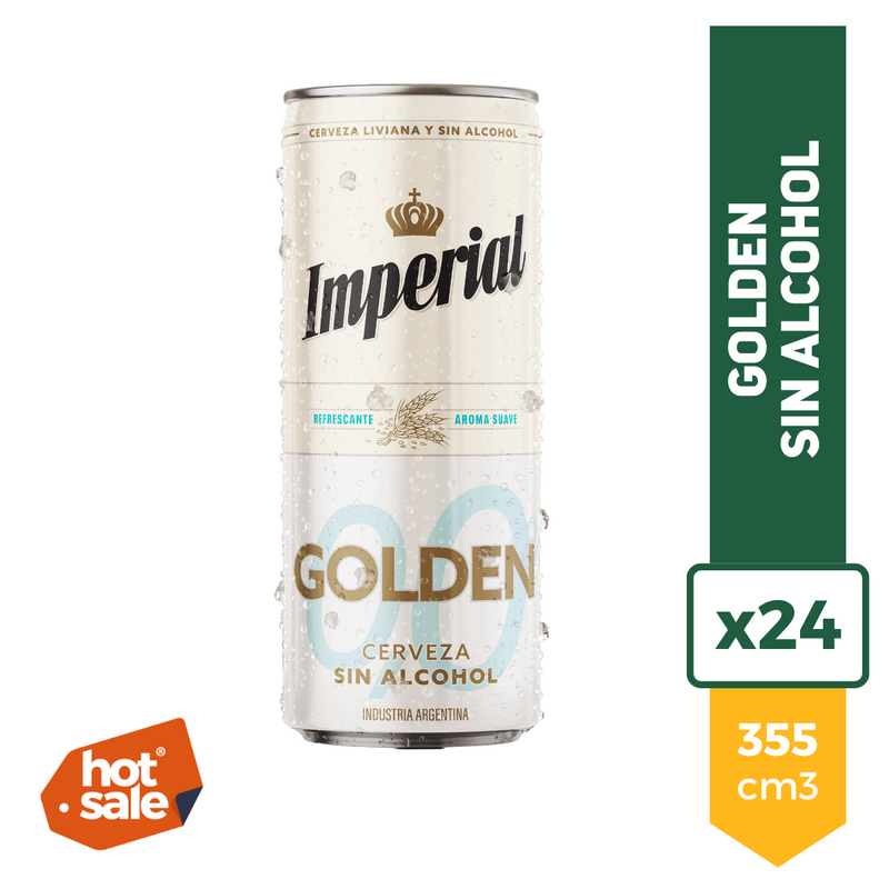 Cerveza Imperial Golden 0.0 Sin Alcohol 355ml x24
