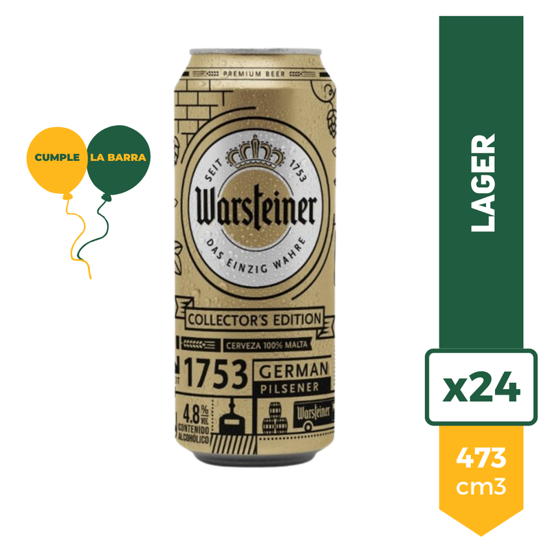 Cerveza Warsteiner 473ml x24