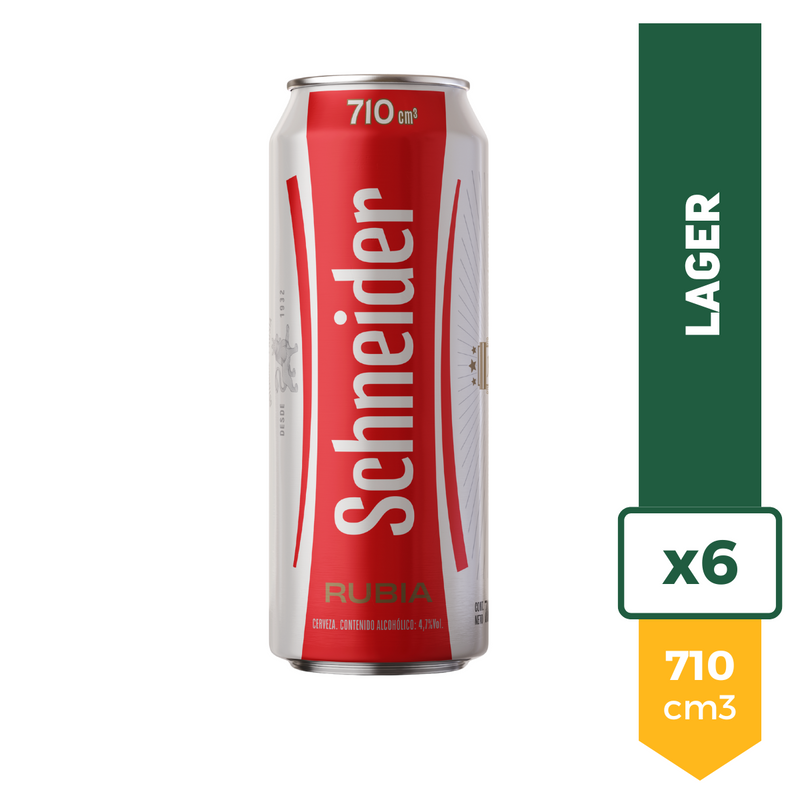Cerveza Schneider Rubia 710ml x6