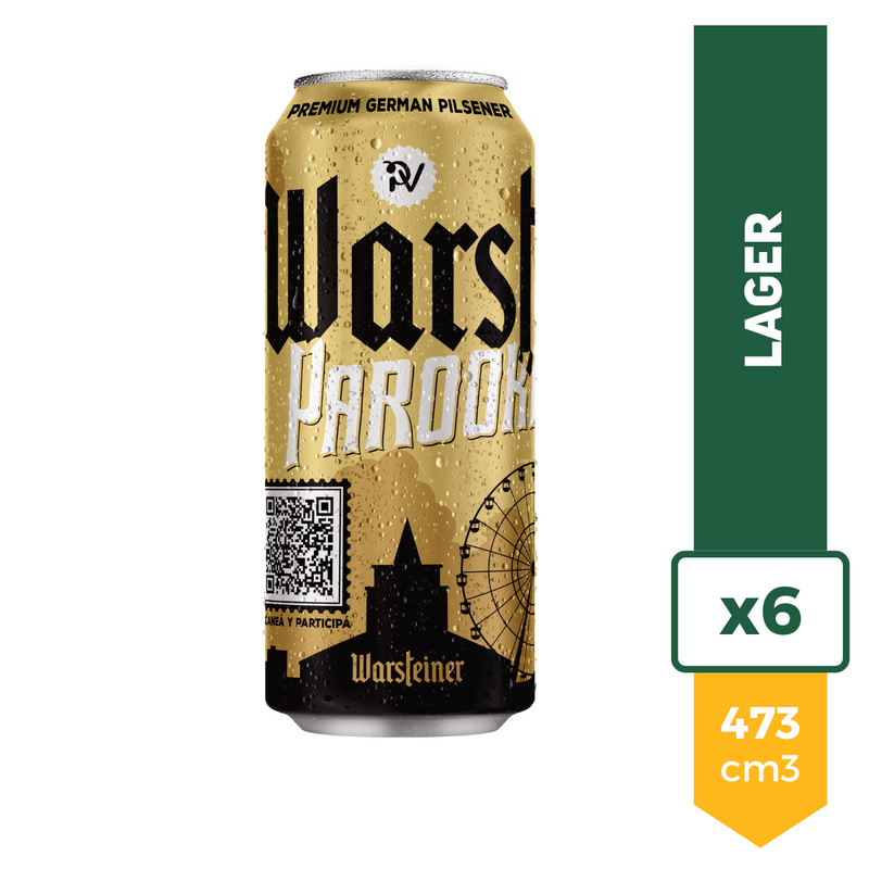 Cerveza Warsteiner Rubia 473ml x6