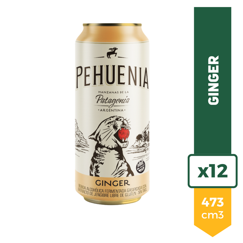 Sidra Pehuenia Jengibre 473ml x12