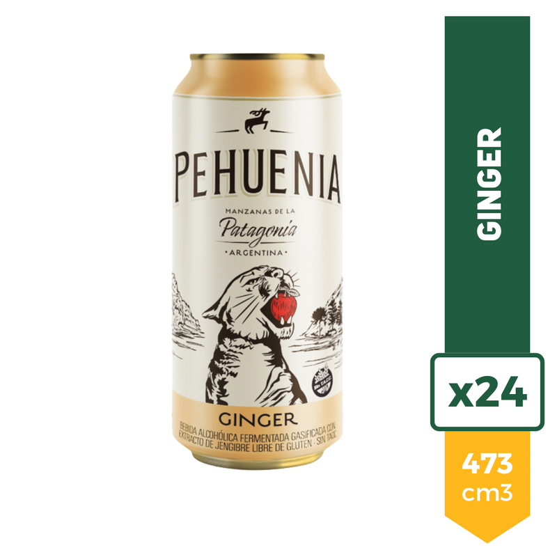 Sidra Pehuenia Jengibre 473ml x24