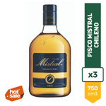 Pisco Mistral 35 vol Añejado En Roble 750ml x3