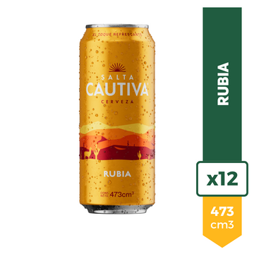 Cerveza Salta Cautiva Rubia 473ml x12