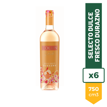 Vino Colon Selecto Dulce Fresco Durazno 750ml x6