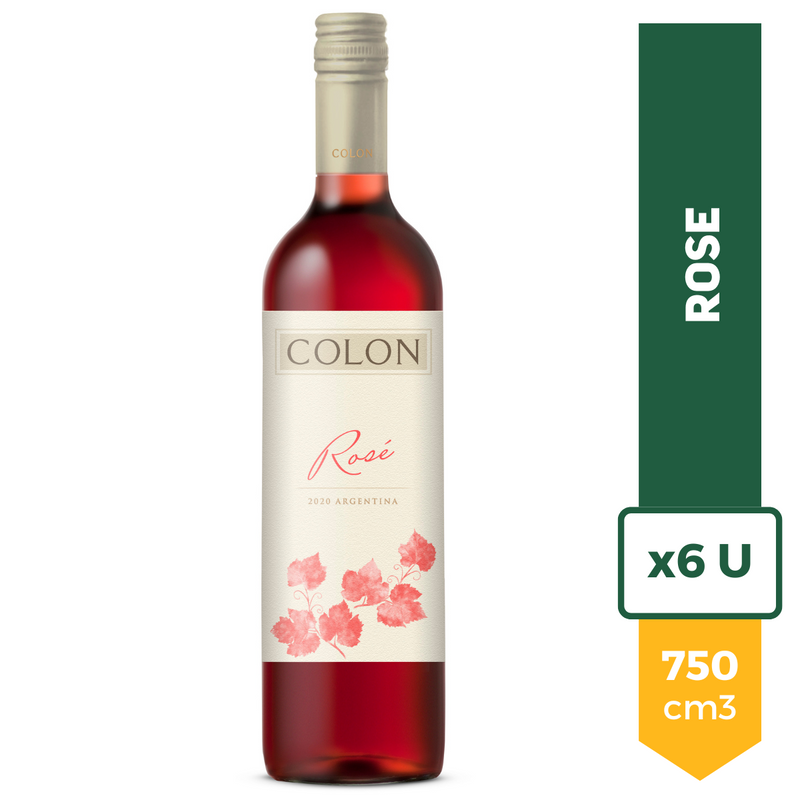 Caja X6 Vino Colon Selecto Rose Botella 750ml