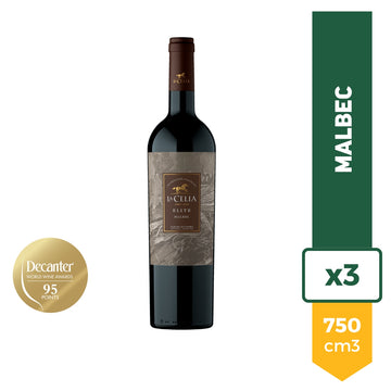 Vino La Celia Elite Malbec 750ml x3