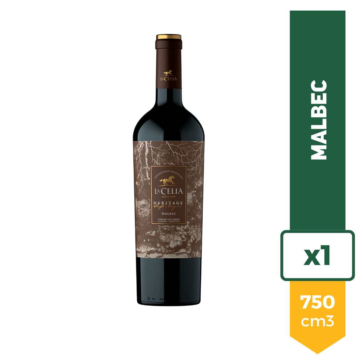 Vino La Celia Heritage Malbec 750ml La Barra