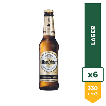 Cerveza Warsteiner Rubia 330ml x6
