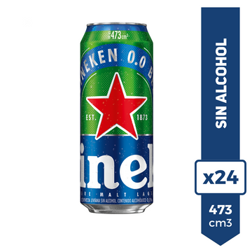 Cerveza Heineken 0.0 SIN ALCOHOL 473ml x24