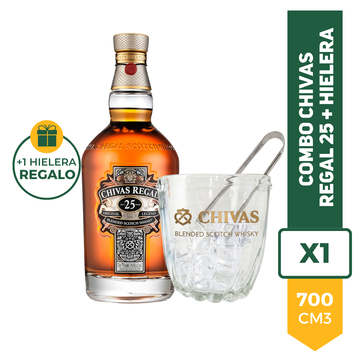 Combo Chivas Regal 25 + Hielera