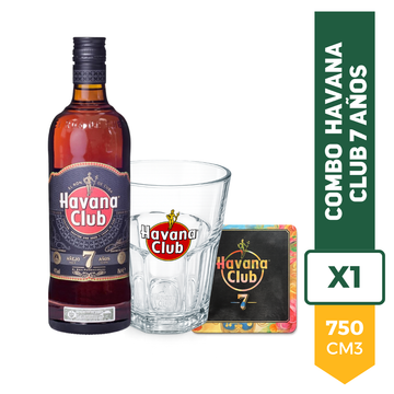 Combo Havana Club 7 Años + 1 Posavasos + 1 Vaso