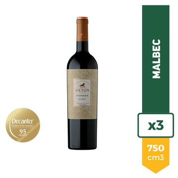 Vino La Celia Pioneer Malbec 750ml x3