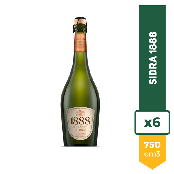 Pack de 6 botellas de vidrio de Sidra 1888 Sáenz Briones 750 ml – imagen 2