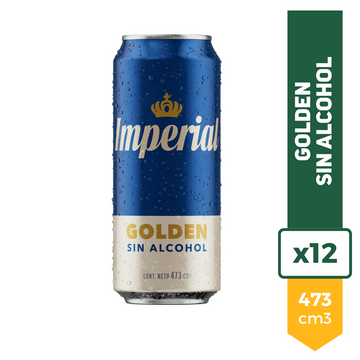 Cerveza Imperial Golden 0.0 SIN ALCOHOL 473ml x12