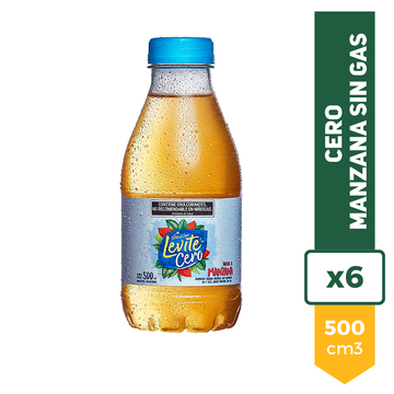 Agua Saborizada Levite Cero Villa Del Sur Manzana 500ml x6