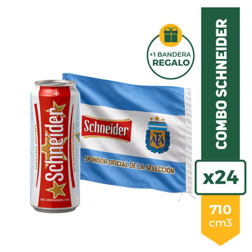 Combo Schneider2 710ml x24 + Bandera