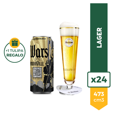 Cerveza Warsteiner Rubia 473ml x24 + Vaso
