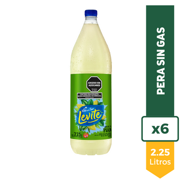 Agua Saborizada Levite Pera Sin Gas 2.25L x6