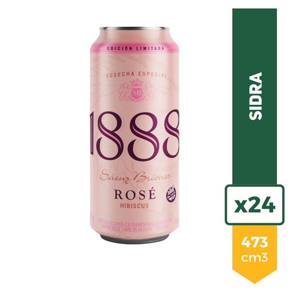 Pack de 24 latas de Sidra 1888 Rosé Sáenz Briones 473 ml – imagen 2