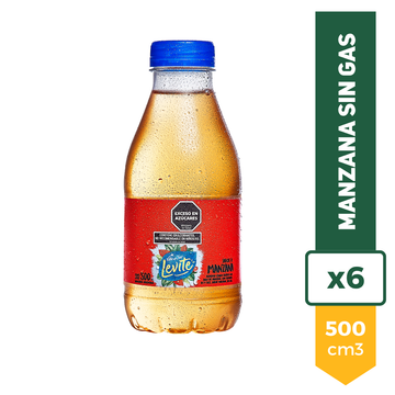 Agua Saborizada Levite Villa Del Sur Manzana 500ml x6