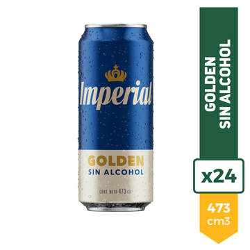 Cerveza Imperial Golden 0.0 SIN ALCOHOL 473ml x24