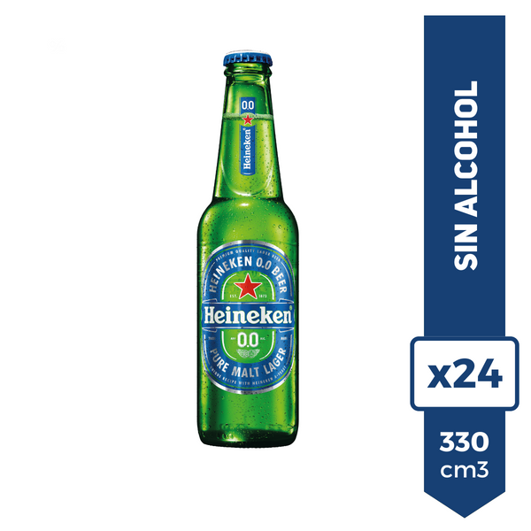 Cerveza Heineken 0.0 SIN ALCOHOL 330ml x24