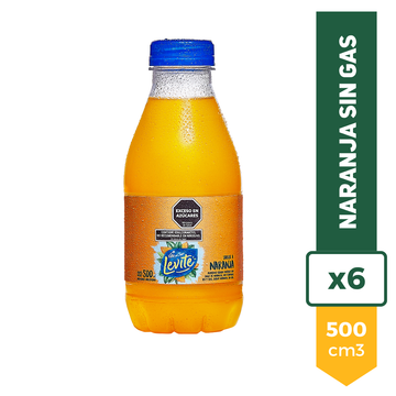 Agua Saborizada Levite Villa Del Sur Naranja 500ml x6