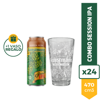 Combo Kunstmann Session IPA x24 + Vaso