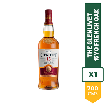 Whisky The Glenlivet Single Malt 15 años 700ml