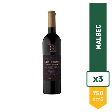 Vino Graffigna Glorius Selection Malbec 750ml x3