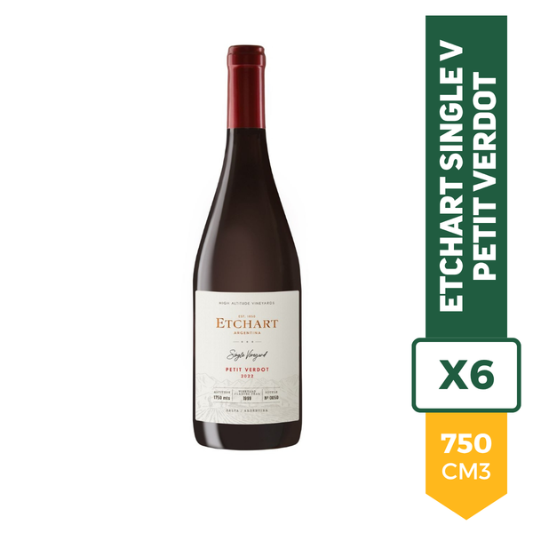 Vino Etchart Single Vineyard Petit Verdot 750ml x6