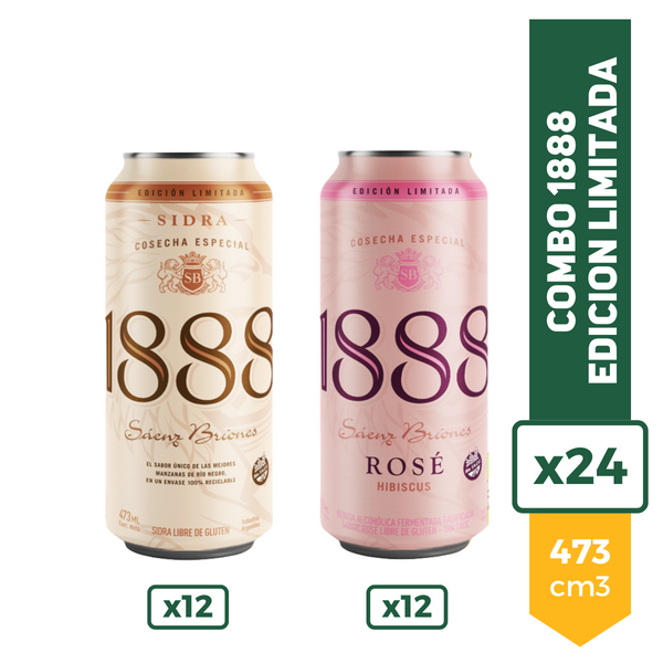 Combo 1888 Edición Limitada: 12 latas de Sidra 1888 Sáenz Briones 473 ml + 12 latas de Sidra 1888 Rosé Sáenz Briones 473 ml – imagen 2