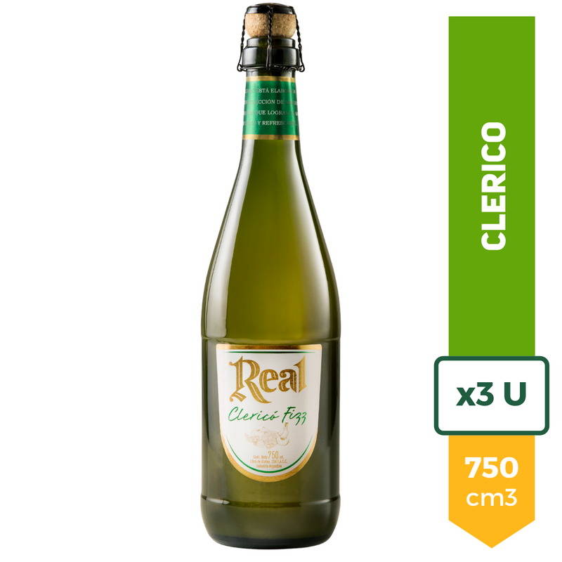 Pack X3 Clerico Fizz Real Botella 750ml